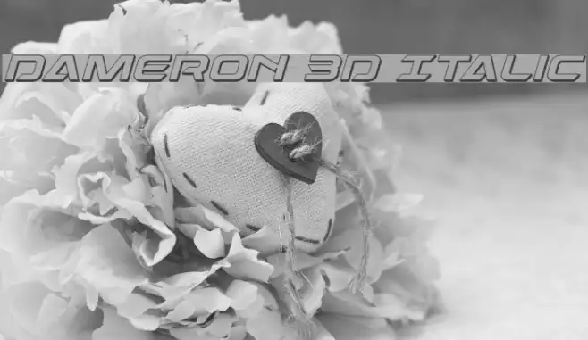 Dameron 3D Italic Example 2