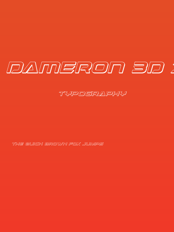 Dameron 3D Italic Poster