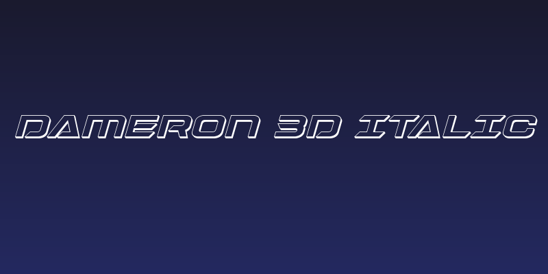 Dameron 3D Italic Social Header