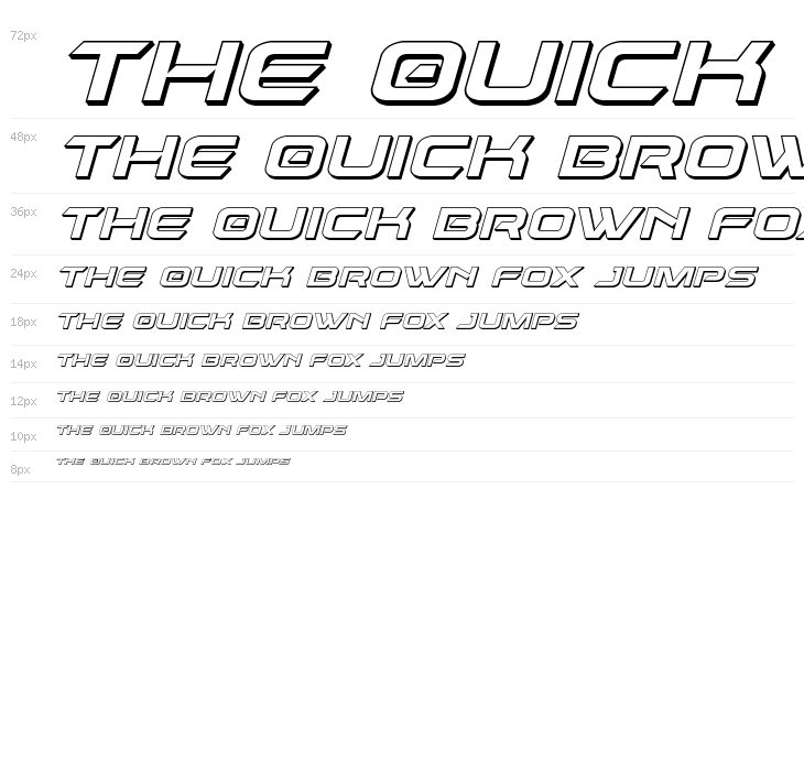 Dameron 3D Italic Waterfall