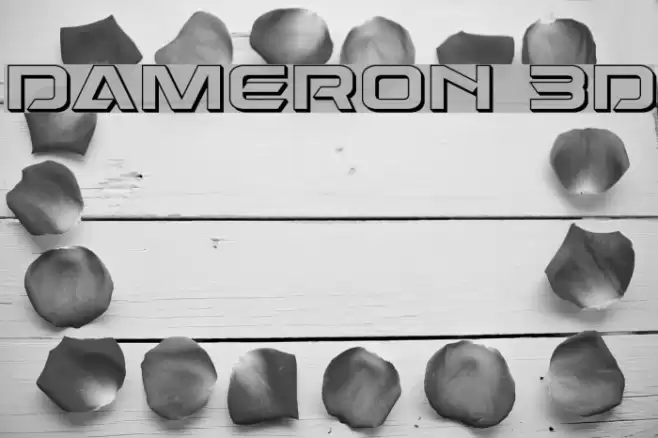 Dameron 3D Font examples