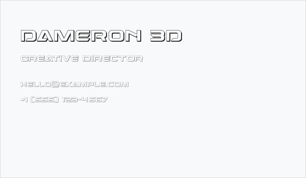 Dameron 3D Business Card