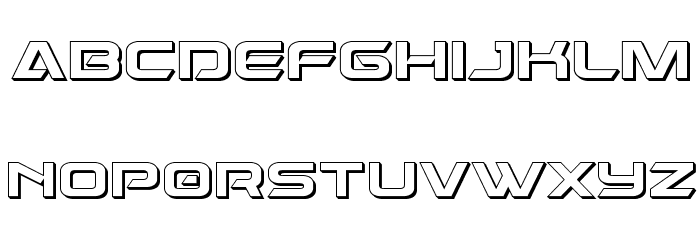 Dameron 3D Font LOWERCASE