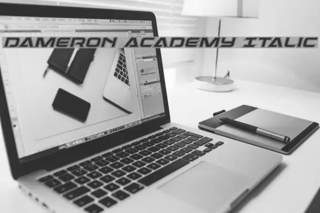 Dameron Academy Italic Font examples