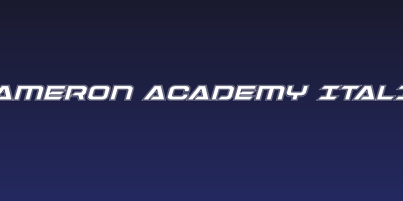 Dameron Academy Italic Social Header