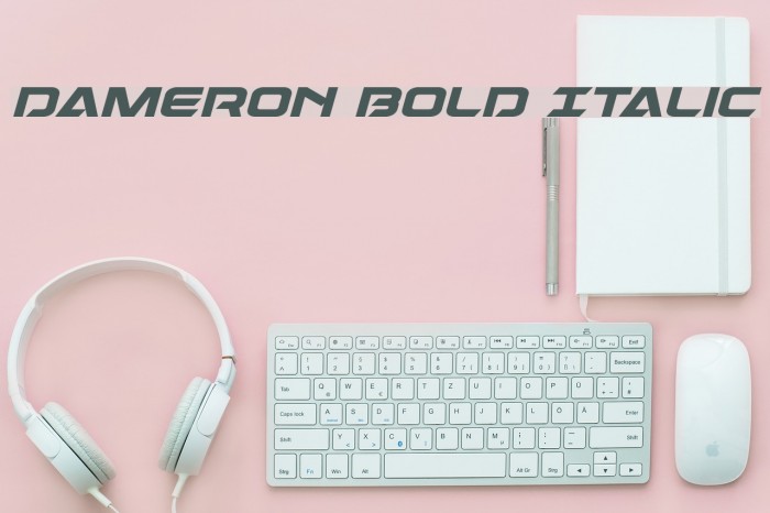 Dameron Bold Italic Example 1