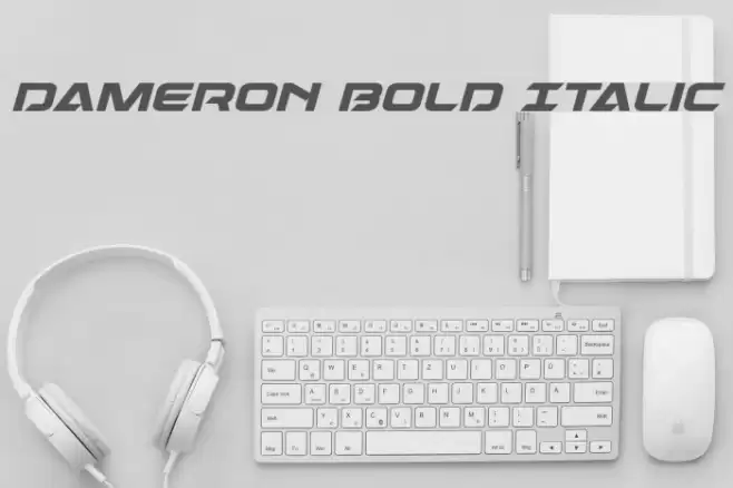 Dameron Bold Italic Font examples