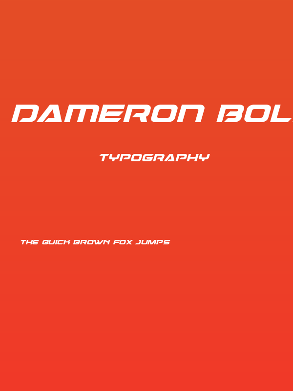 Dameron Bold Italic Poster