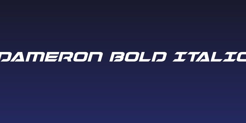 Dameron Bold Italic Social Header