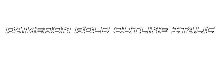 Dameron Bold Outline Italic  Frei Schriftart Herunterladen