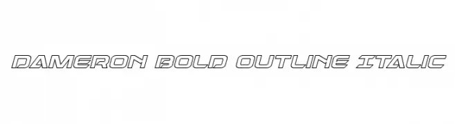 Dameron Bold Outline Italic  フリーフォントのダウンロード