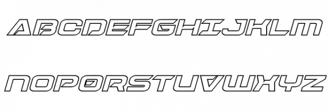 Dameron Bold Outline Italic Polices MAJUSCULES
