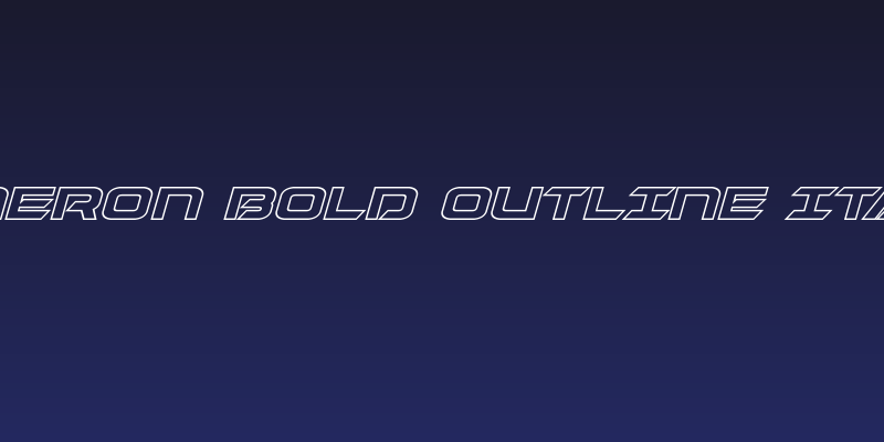 Dameron Bold Outline Italic Social Header