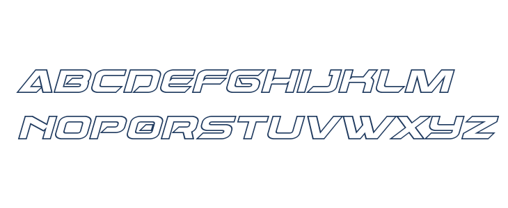 Dameron Bold Outline Italic Lowercase