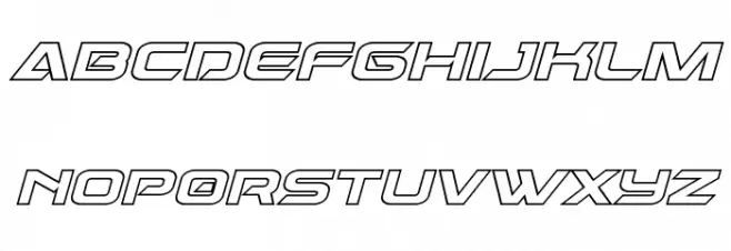 Dameron Bold Outline Italic Шрифта строчной