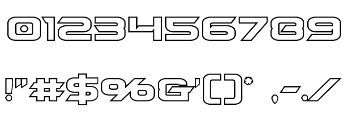 Dameron Bold Outline Font OTHER CHARS