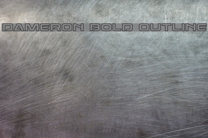 Dameron Bold Outline Font examples
