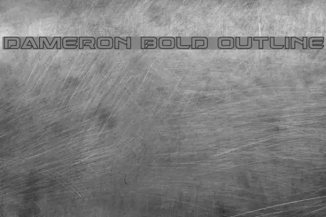 Dameron Bold Outline Example 3