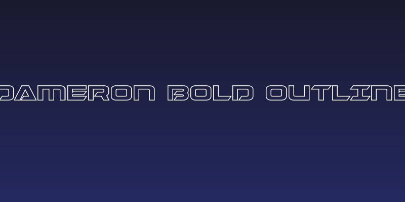 Dameron Bold Outline Social Header
