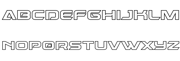 Dameron Bold Outline Font LOWERCASE