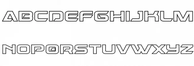 Dameron Bold Outline Font LOWERCASE