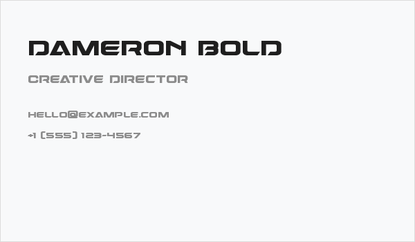 Dameron Bold Business Card