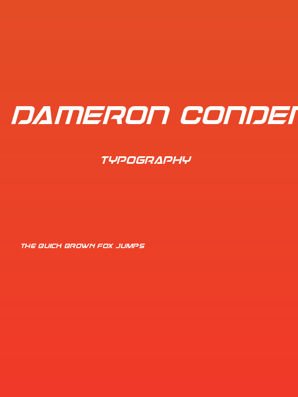 Dameron Condensed Italic Poster