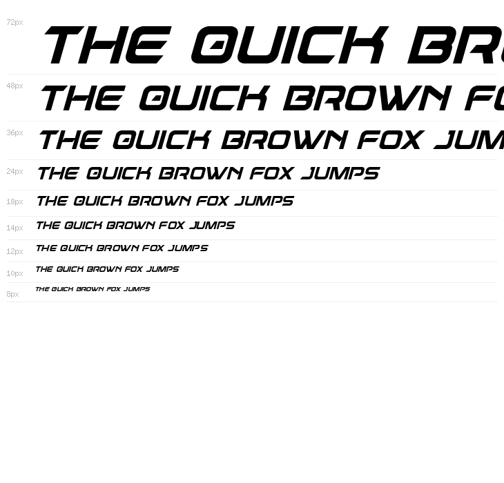 Dameron Condensed Italic Waterfall