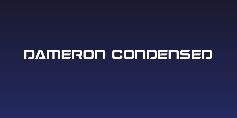 Dameron Condensed Social Header