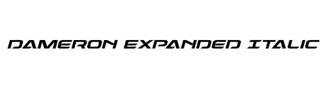 Dameron Expanded Italic  Fuentes Gratis Descargar