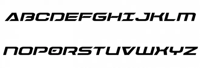 Dameron Expanded Italic 字体 大写