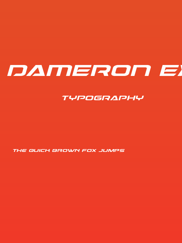 Dameron Expanded Italic Poster