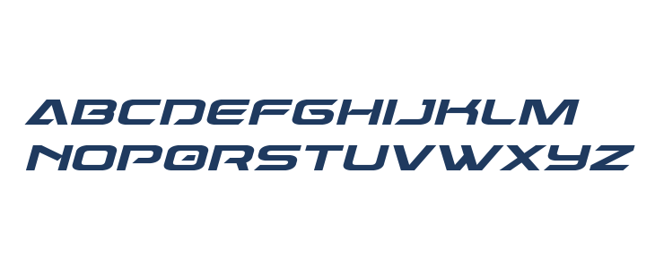 Dameron Expanded Italic Lowercase