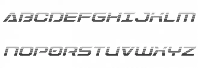 Dameron Gradient Italic Schriftart Groß