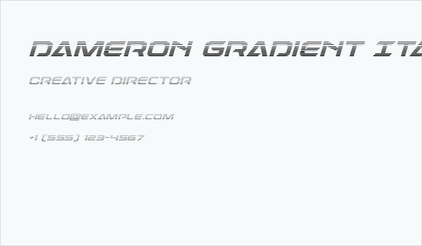 Dameron Gradient Italic Business Card