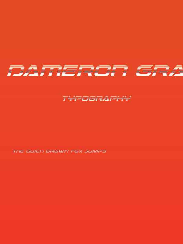 Dameron Gradient Italic Poster