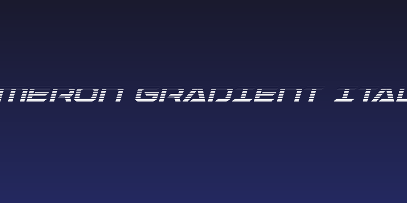 Dameron Gradient Italic Social Header