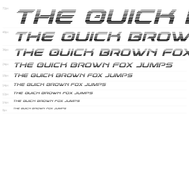 Dameron Gradient Italic Waterfall