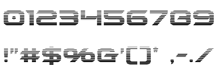 Dameron Gradient Font OTHER CHARS