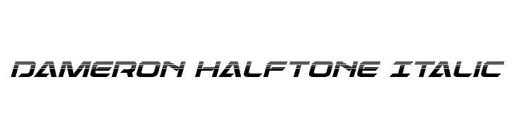Dameron Halftone Italic  免费字体下载