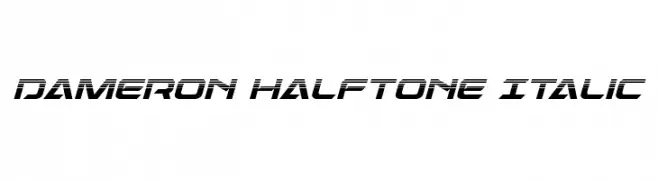 Dameron Halftone Italic  Fuentes Gratis Descargar