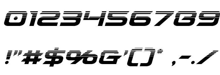 Dameron Halftone Italic Font OTHER CHARS