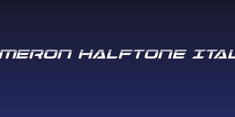 Dameron Halftone Italic Social Header