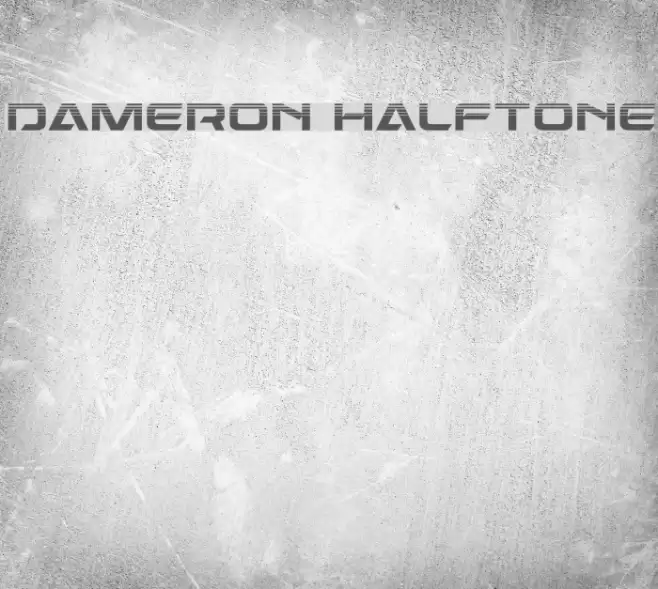 Dameron Halftone Font examples