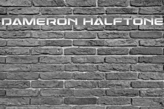 Dameron Halftone Font examples