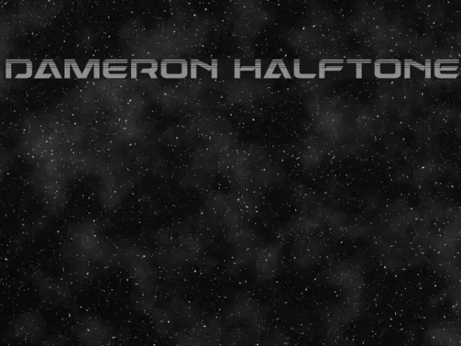 Dameron Halftone Font examples