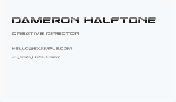 Dameron Halftone Business Card