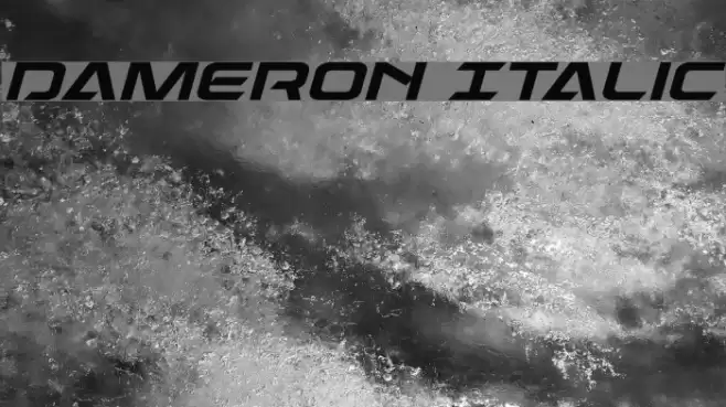 Dameron Italic Font examples
