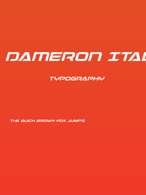 Dameron Italic Poster