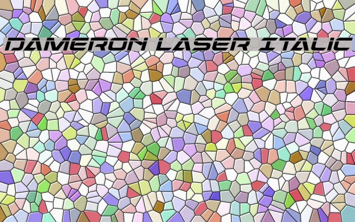 Dameron Laser Italic Font examples